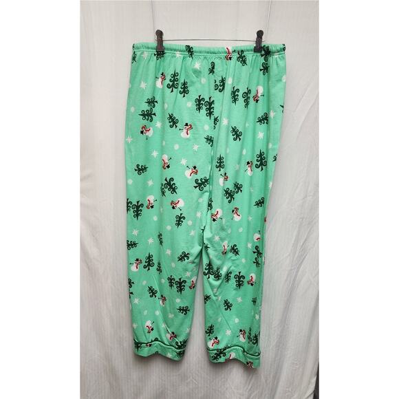 PajamaGram CO. Christmas 2PC Pajama Set Multicolor Green Size 1X - Picture 4 of 8